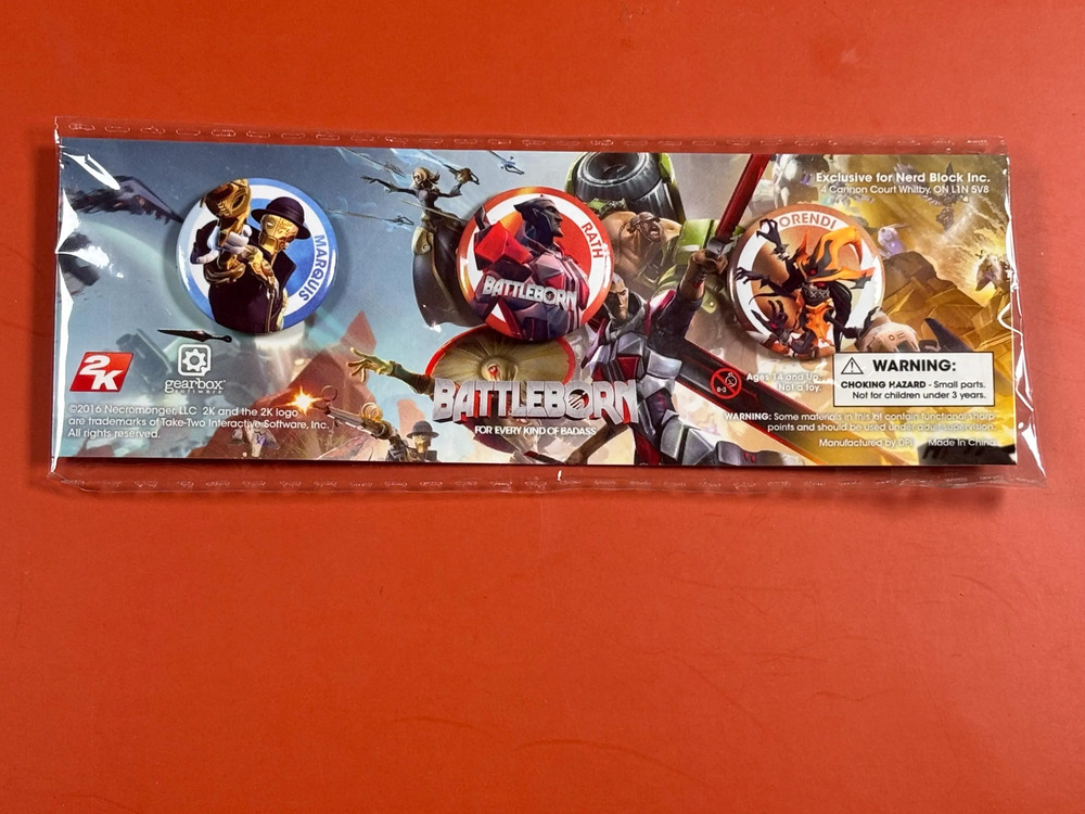 Battleborn Pin Set Arcade Block Exclusive 2016 New